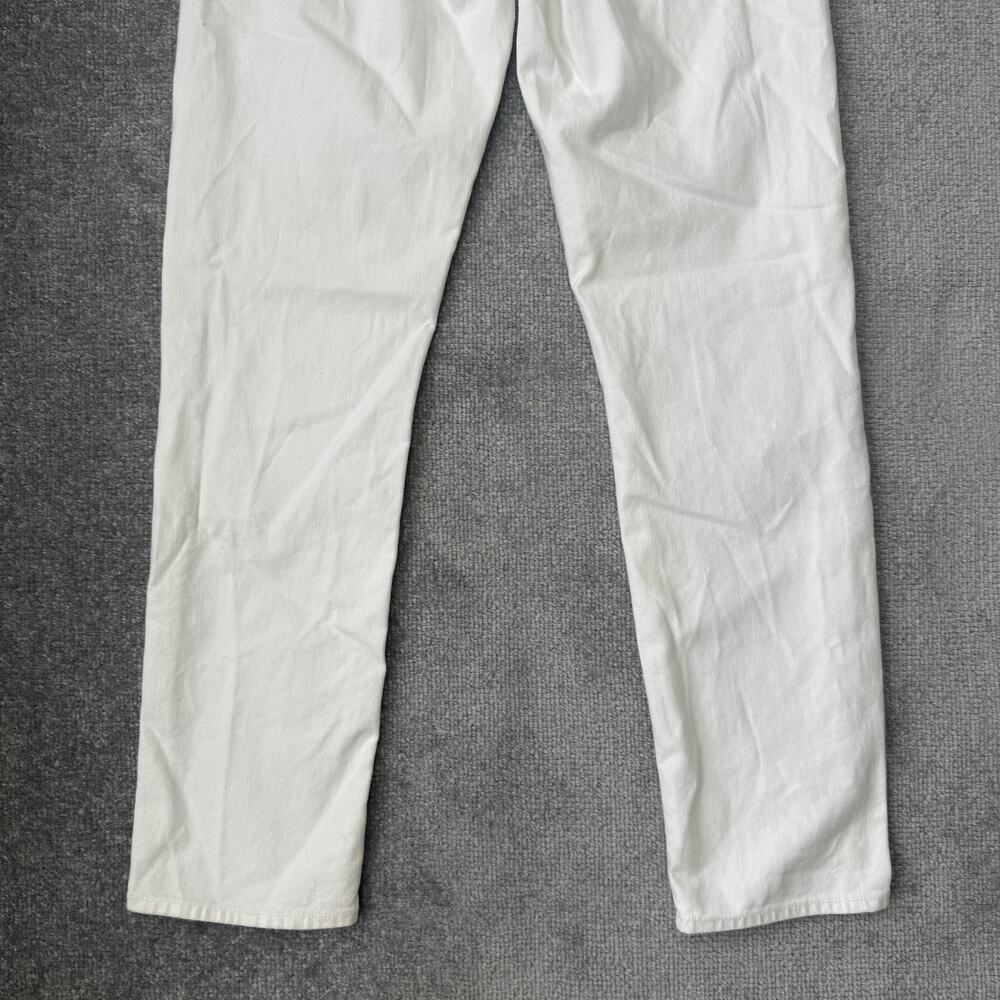 Paige Jeans Womens 29 White Roxbury Crop Premium Denim Stretch Skinny Pants USA - Picture 13 of 13